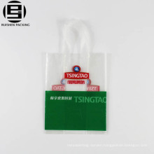 Custom Printed Logo Plastic shopping bag With soft Loop Handle
